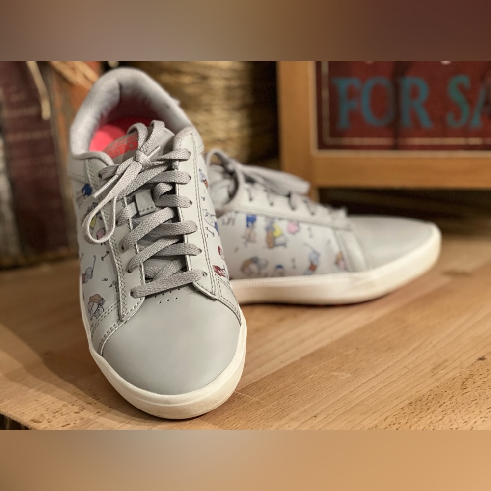 Sketchers GOLF Kids Sneakers in Gray with Fun doggy print